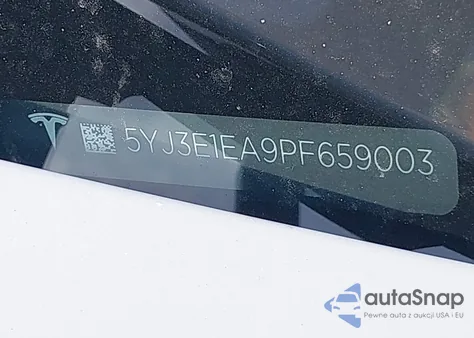 2023 Tesla Model 3 Rear-Wheel Drive из США, поврежденный, VIN 5YJ3E1EA9PF659003